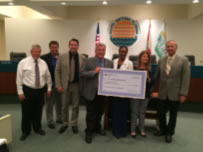 Council accepting Grant Check from SJRWMD